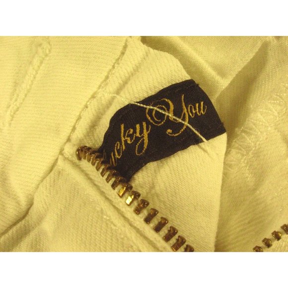 Lucky Brand Womans Jean Shorts 6 White Bermuda Denim - Picture 5 of 10